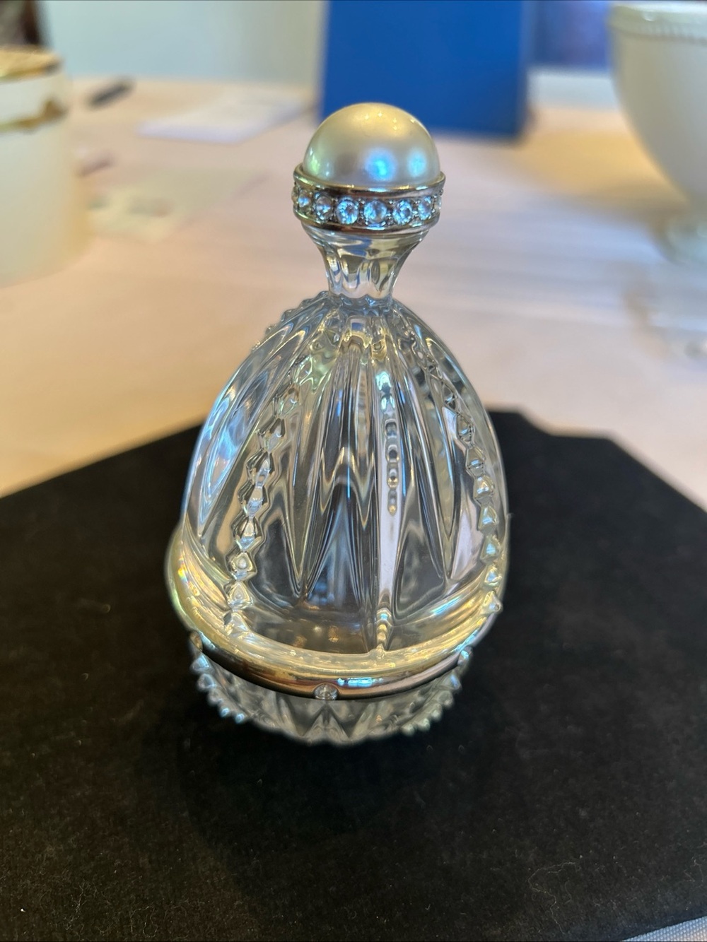 Lenox Egg Trinket Box with Pearl and Crystal Accent